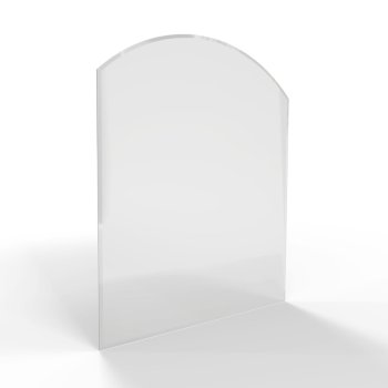 Sklo pod kamna - FLAMINGO Oblouk 1000x1000 mm, fazeta / R725 / 6 mm