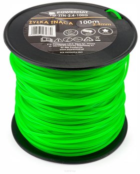 POWERMAT Žací struna do křovinořezu 2,4mm 100m 5-hranná PM-ZTN-2.4-100G