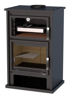 Krbová kamna BRONPI SUIZA s troubou, 10 kW, černá