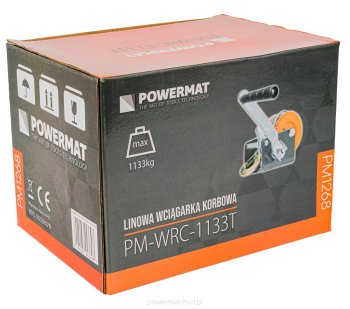 POWERMAT PM-WRC-1133T Ruční lanový naviják 1133 kg 10m