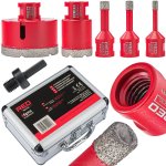 Diamantové vrtací korunky POWERMAT RTZOD0045, 6–68 mm, 5 ks