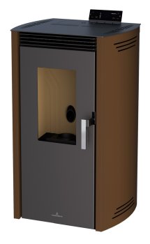 Peletová kamna Bronpi NOA, 10,3 kW, moka