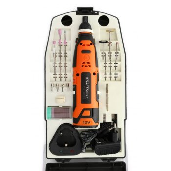 Kraft&Dele KD1669 přímá mini bruska 12V s příslušenstvím - Použito