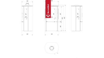 KRATKI krbová kamna FALCON View - černá