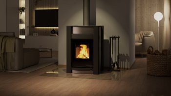 HS FLAMINGO krbová kamna AQUAFLAM VARIO KALMAR 11 kW - šedá (bez výměníku)