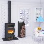 Krbová kamna BRONPI GIJÓN-H s troubou, 11 kW, černá