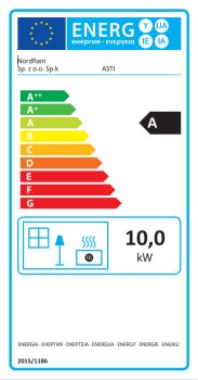 Krbová kamna NORDflam ASTI, 10 kW, černá