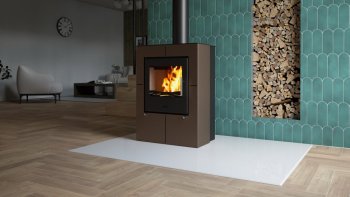 HS FLAMINGO krbová kamna EVENES - hnědá sametová