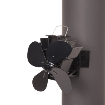 Ventilátor na kouřovod FLAMINGO čtyřlopatkový magnetický, černý