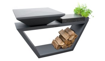 ARTISS Zahradní gril G4 Grafit s deskou z nerezové potravinářské oceli