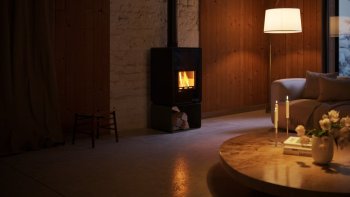 HS FLAMINGO krbová kamna DELUXE PENTAI - olivová