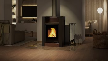 HS FLAMINGO krbová kamna AQUAFLAM VARIO LEND 11/7 kW - hnědá - elektronická regulace