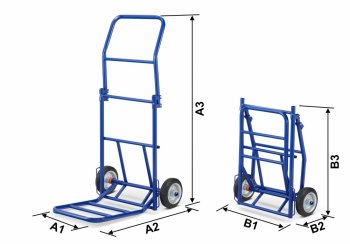 Skládací přepravní vozík - rudl Higher KY-514, 100 kg