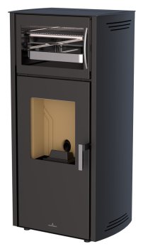 Peletová kamna s troubou Bronpi NOA HORNO, 10 kW, černá