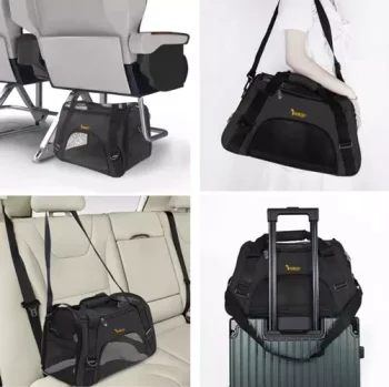 PURLOV 20940 Přepravní taška pro psy/kočky černá