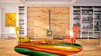 HS FLAMINGO krbová kamna EVENES - olivová