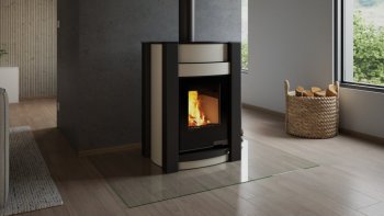 HS FLAMINGO krbová kamna AQUAFLAM VARIO KALMAR 11 kW - krémová (bez výměníku)