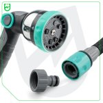 Smršťovací zahradní hadice WUBER W00723, 7,5–22,5 m, pistole 8v1