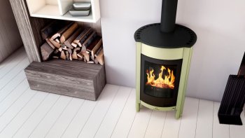 HS FLAMINGO krbová kamna MASTERFLAMME Medie I - olivová