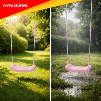 Plastová houpačka KRUZZEL 25445, růžová