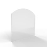 HS Flamingo sklo pod kamna - Oblouk 1000x1000 mm / R725 / 6 mm