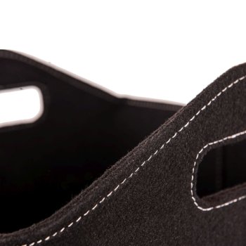 LIENBACHER koš na dřevo plstěný - černý