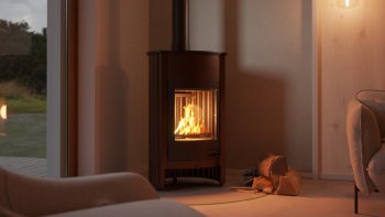 HS FLAMINGO krbová kamna MASTERFLAMME Grande I - hnědá - sametová