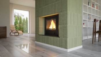 HS FLAMINGO krbová vložka AQUAFLAM 25 ROVNÁ s výměníkem a základní regulací