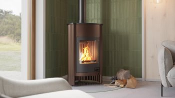 HS FLAMINGO krbová kamna MASTERFLAMME Grande I - hnědá - sametová