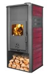 Krbová kamna BLIST ROMA E s výměníkem, 21 kW, červená