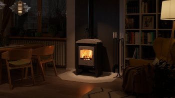 HS FLAMINGO krbová kamna STAVANGER - černá/šedá