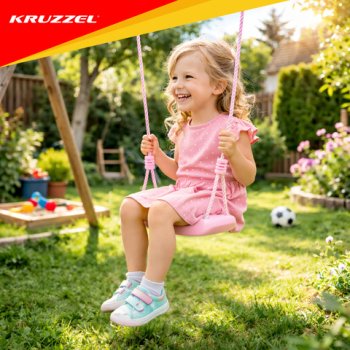 Plastová houpačka KRUZZEL 25445, růžová