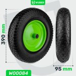 Bezdušové kolo ke kolečku Wuber W00084, 15", nosnost 130 kg