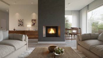 HS FLAMINGO krbová vložka AQUAFLAM 25 ROVNÁ s výměníkem a základní regulací