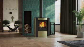 HS FLAMINGO krbová kamna AMOS - olivová