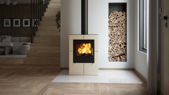 HS FLAMINGO krbová kamna EVENES - krémová