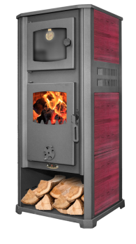 BLIST krbová kamna ROMA S s troubou - červená