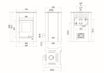HS FLAMINGO krbová kamna AQUAFLAM VARIO LEND 11/7 kW - hnědá sametová