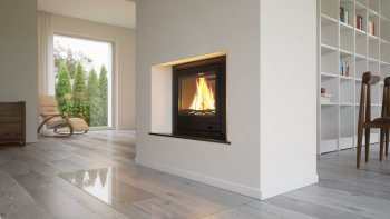 HS FLAMINGO krbová vložka AQUAFLAM 25 ROVNÁ s výměníkem a základní regulací