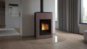 HS FLAMINGO krbová kamna AQUAFLAM VARIO SAPORO 11 kW - hnědá sametová (bez výměníku)