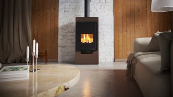 HS FLAMINGO krbová kamna DELUXE SINGA - hnědá sametová