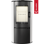 KRATKI krbová kamna KOZA AB s ocelovou horní deskou - červená kachle