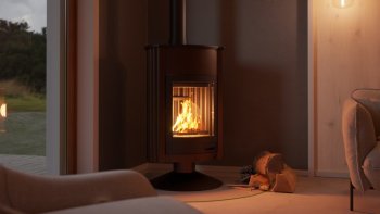 HS FLAMINGO krbová kamna MASTERFLAMME Grande II - hnědá - sametová