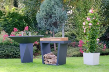 ARTISS Zahradní gril G1 Grafit s deskou z nerezové potravinářské oceli