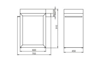 ARTISS Stůl Corten malý 60 x 45 x 91 cm - dřevo