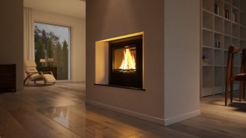 HS FLAMINGO krbová vložka AQUAFLAM 25 ROVNÁ s výměníkem a základní regulací