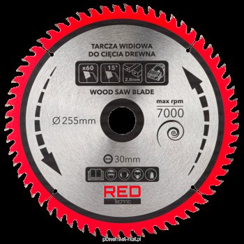 POWERMAT RTZTWD0082 Sada 5 pilových kotoučů 255x30mm 24/40/60/80/100Z