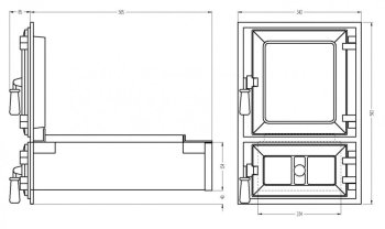 KVS MORAVIA topeniště s prosklenými dvířky VSP 8111-01.4 - chromovaná držadla