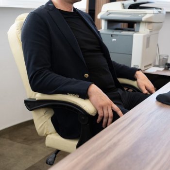 MALATEC 23287 Kancelářská židle s podnožkou béžová