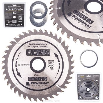 POWERMAT TDD-190x30x40Z Pilový kotouč na dřevo 190x30mm 40Z